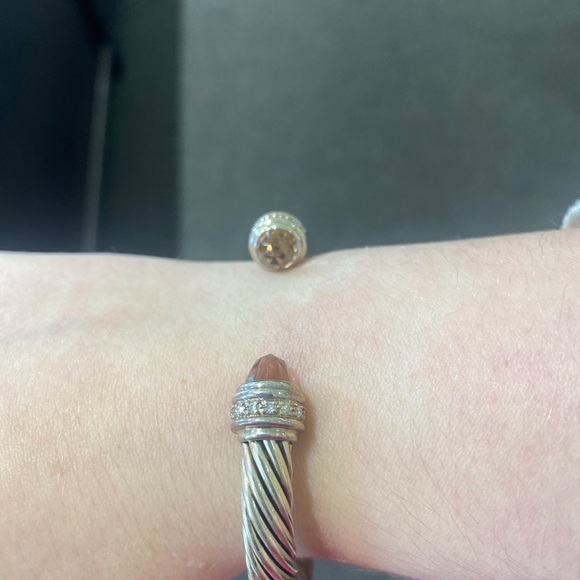 DAVID YURMAN 7mm Cable Cuff w Morganite & Diamond - Picture 5 of 5